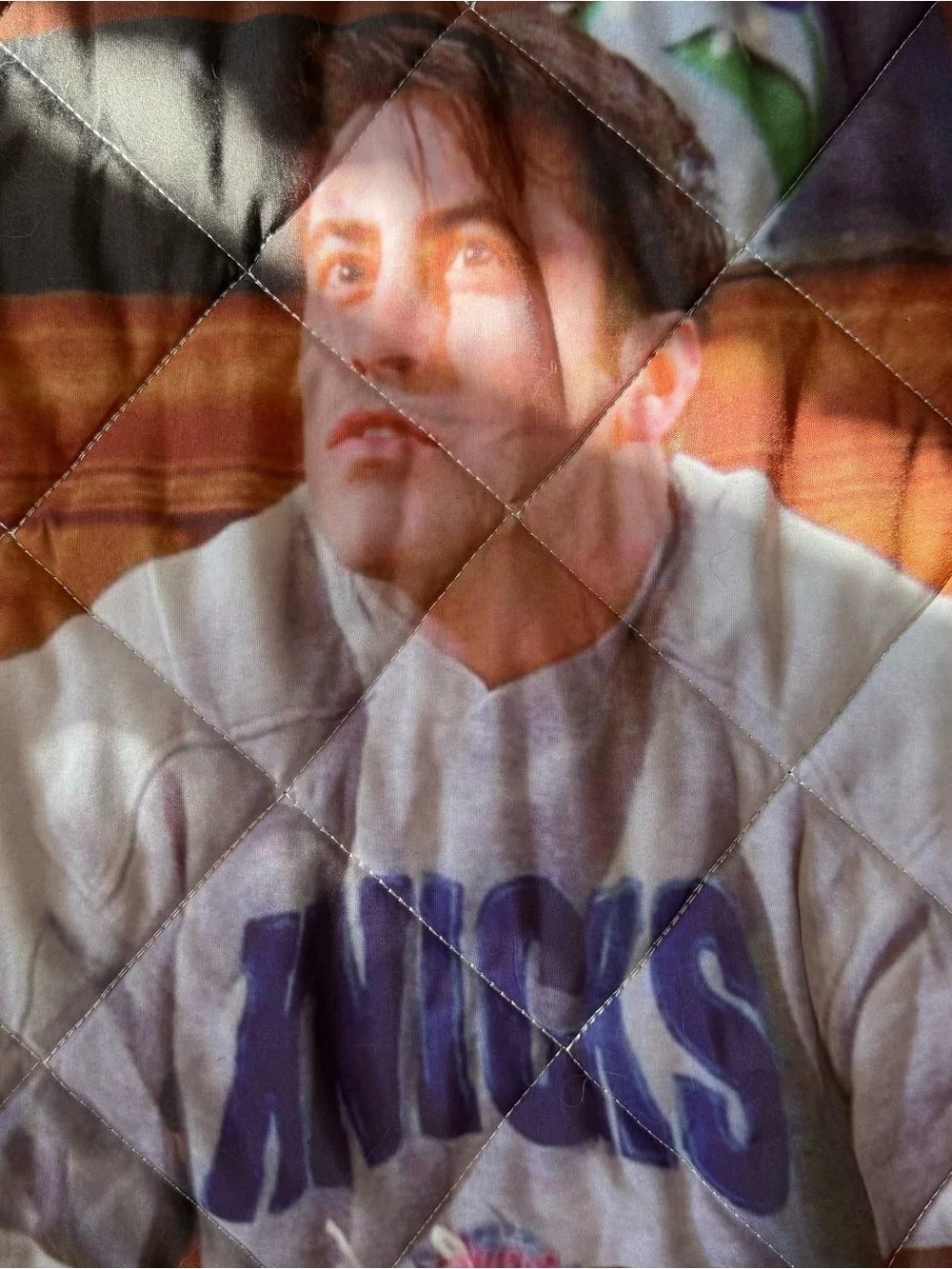 Vintage Friends TV Series Quilted Filled Blanket Throw 56x71 Gray Back Y2K Decor